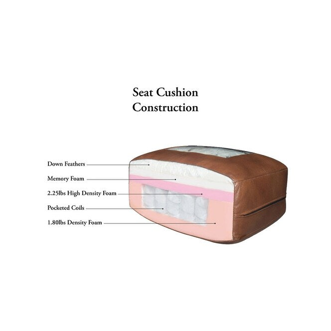 Divano Hydeline Brookfield Waxy Pull-up in pelle pieno fiore con piume, memory foam e molle