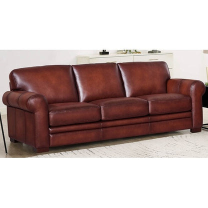 Divano Hydeline Brookfield Waxy Pull-up in pelle pieno fiore con piume, memory foam e molle