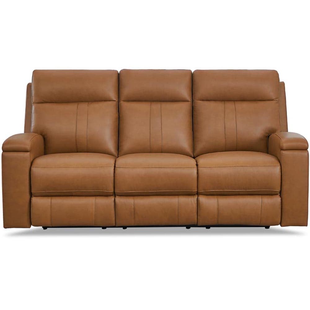 Divano Hydeline Venice Zero Gravity con reclinazione elettrica e poggiatesta in pelle pieno fiore con portabicchieri