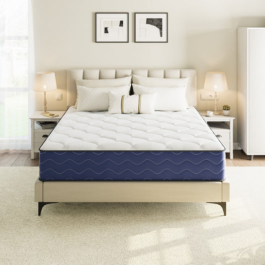 Materasso ibrido rigido SweDrea da 10 pollici, rinfrescante e traspirante con CertiPUR-US, SGS e OEKO-TEX