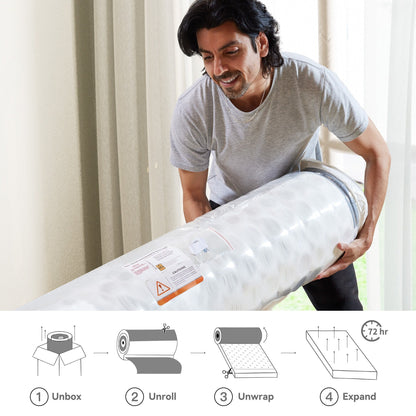 Materasso ibrido rigido SweDrea da 10 pollici, rinfrescante e traspirante con CertiPUR-US, SGS e OEKO-TEX