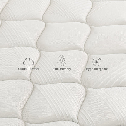 Materasso ibrido rigido SweDrea da 10 pollici, rinfrescante e traspirante con CertiPUR-US, SGS e OEKO-TEX