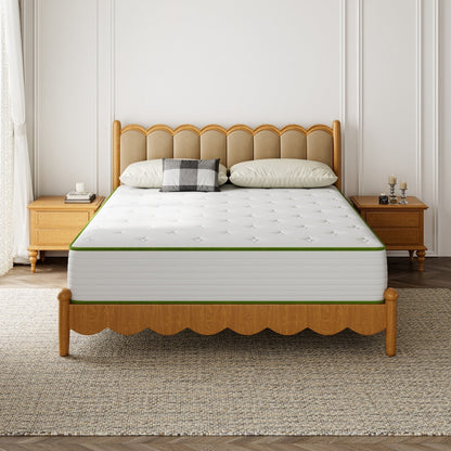 Materasso in memory foam ibrido in gel SweDrea da 10 pollici di medie dimensioni in una scatola con certificazione CertiPUR-US, SGS e OEKO-TEX