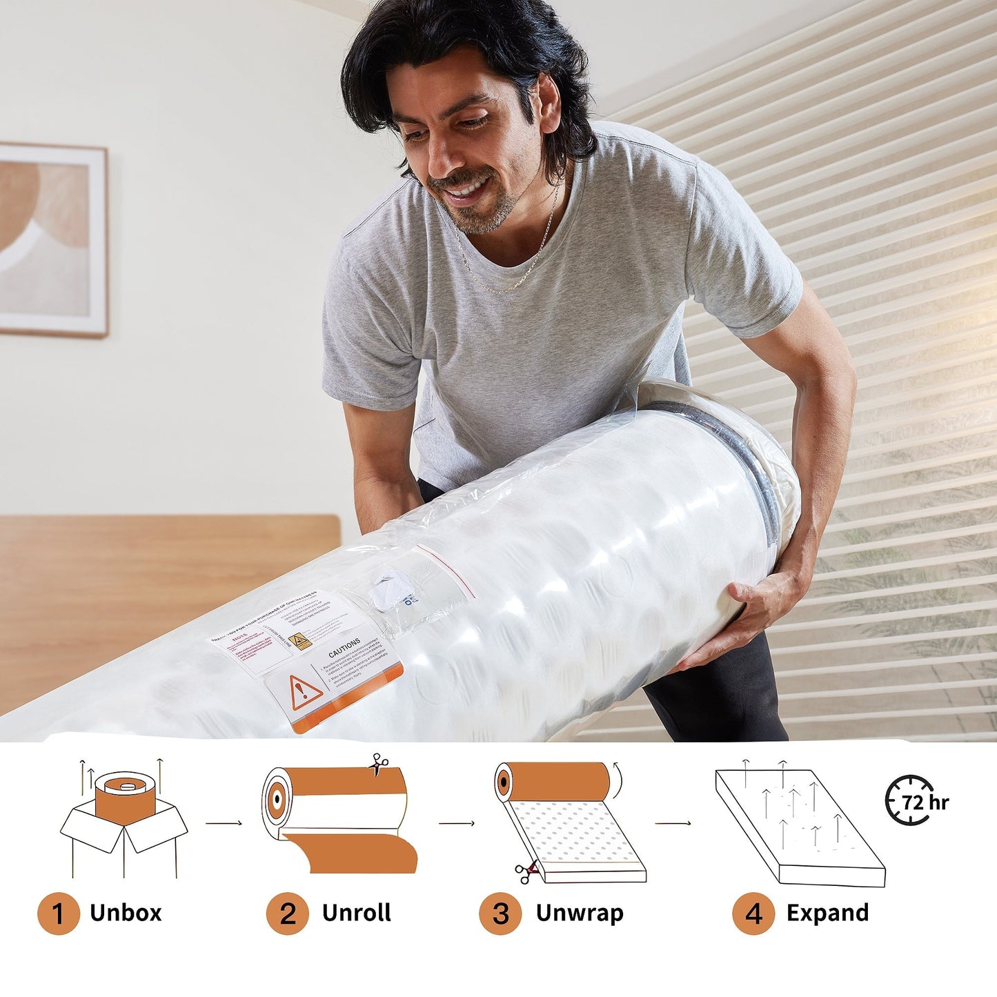 Materasso SweDrea in memory foam ibrido rigido da 10 pollici con certificazione CertiPUR-US e Oeko-TEX, dotato di molle rinforzate.