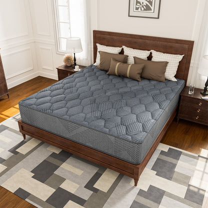 Materasso ibrido a molle insacchettate SweDrea da 10 pollici con memory foam in gel e cuscino rigido, certificato CertiPUR-US, SGS e OEKO-TEX