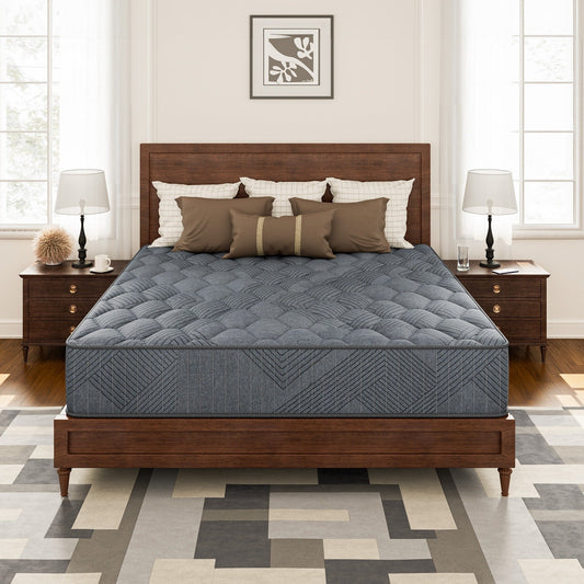 Materasso ibrido a molle insacchettate SweDrea da 8/12 pollici con memory foam in gel e cuscino rigido, certificato CertiPUR-US, SGS e OEKO-TEX