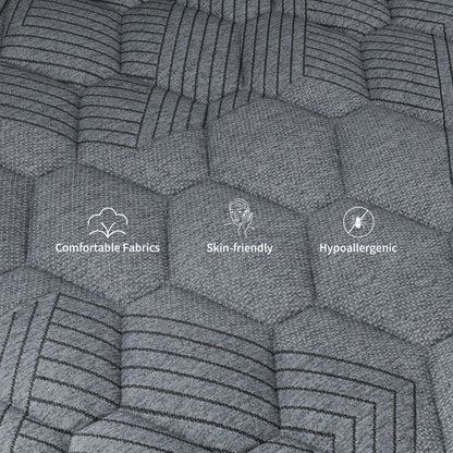 Materasso ibrido a molle insacchettate SweDrea da 8/12 pollici con memory foam in gel e cuscino rigido, certificato CertiPUR-US, SGS e OEKO-TEX