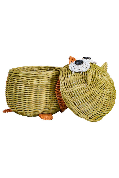 Tressage - Gufo In Midollino Verde Piccolo