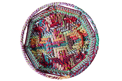 Misto Cotone - Cesta Bassa Intreccio Cotone Colorato