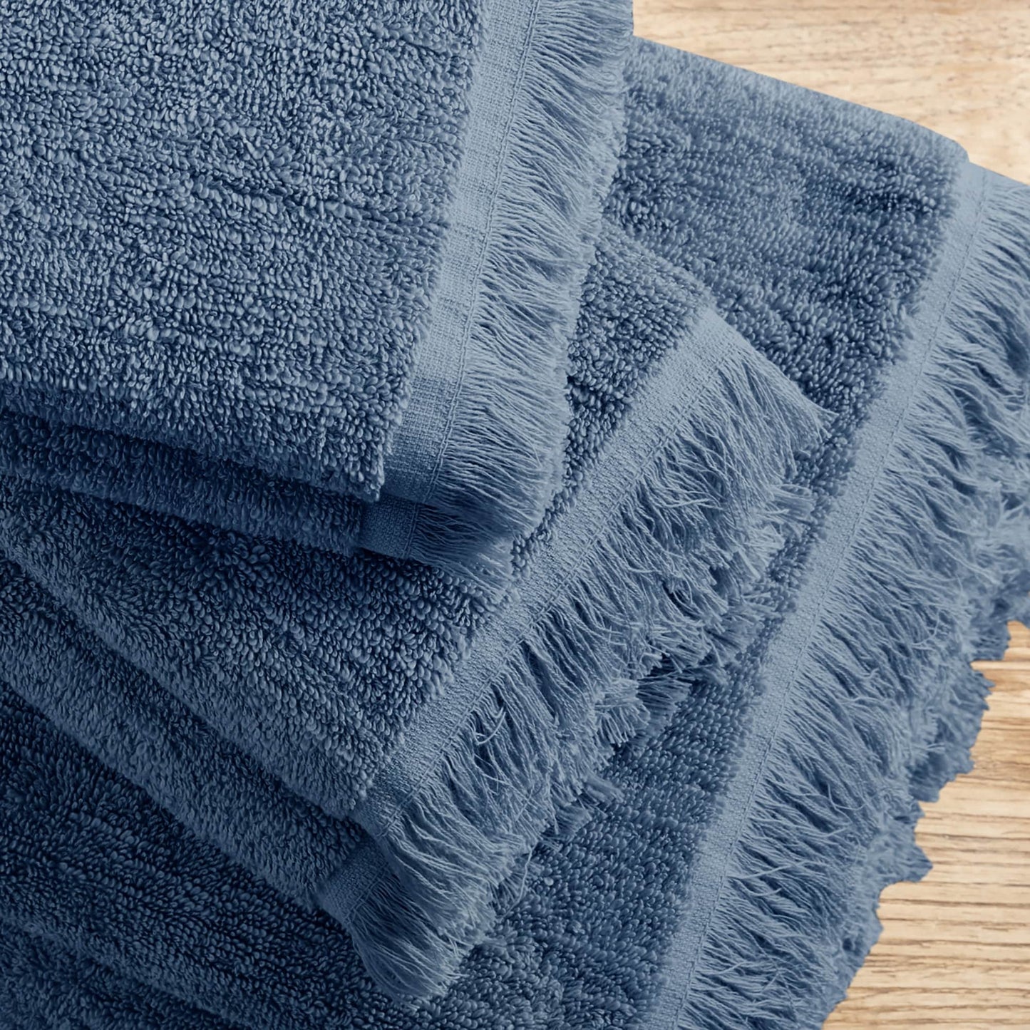 Set di asciugamani INK+IVY Atlas Cotton Dobby Slub da 6 pezzi