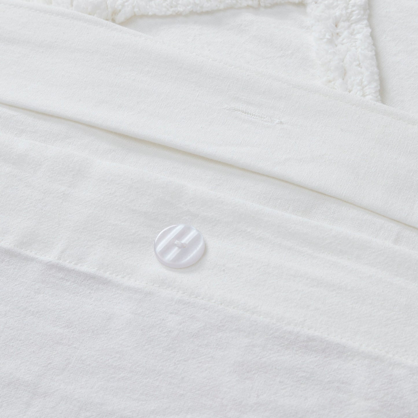 Set copripiumino INK+IVY Mila 3 pezzi in cotone con trapuntatura in ciniglia