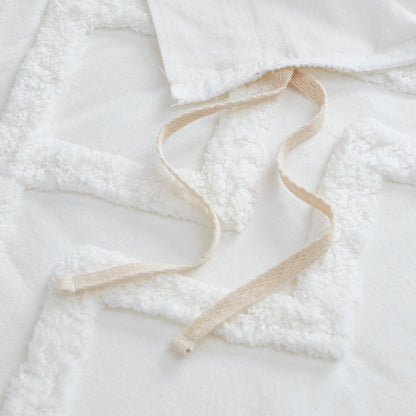 Set copripiumino INK+IVY Mila 3 pezzi in cotone con trapuntatura in ciniglia