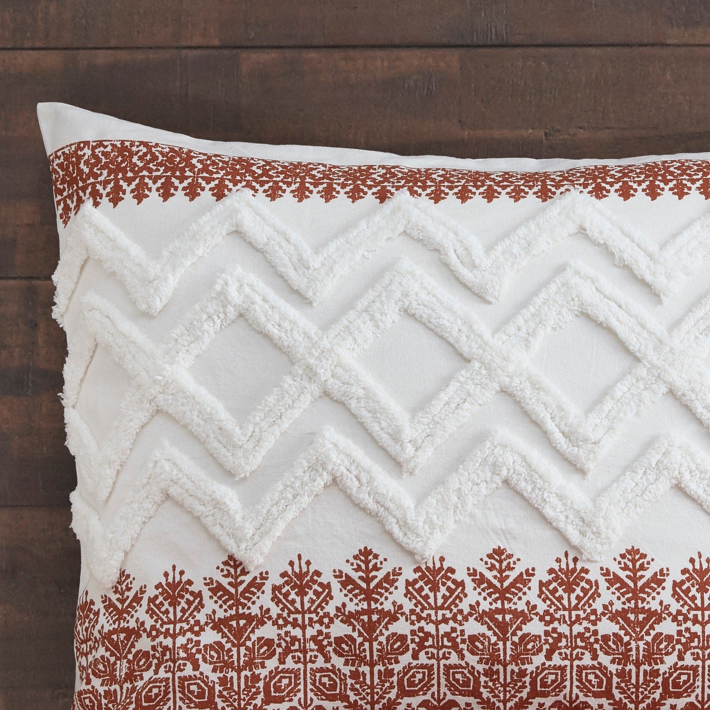 Set copripiumino INK+IVY Mila 3 pezzi in cotone con trapuntatura in ciniglia