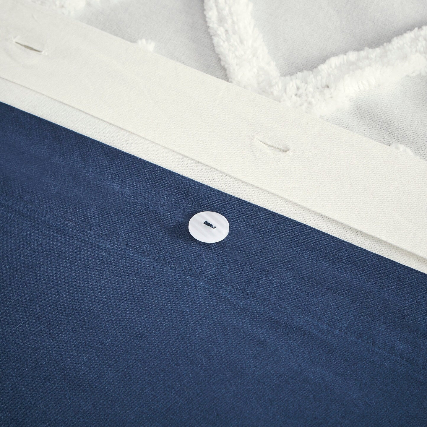 Set copripiumino INK+IVY Mila 3 pezzi in cotone con trapuntatura in ciniglia