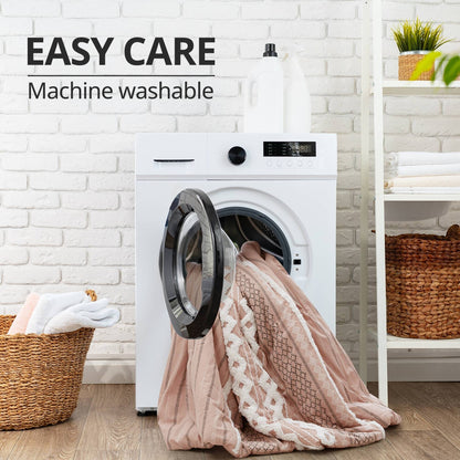 Set copripiumino stampato in cotone Imani INK+IVY con ciniglia