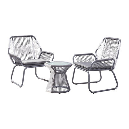 Set da salotto intrecciato da 3 pezzi Idaho Outdoor di Christopher Knight Home