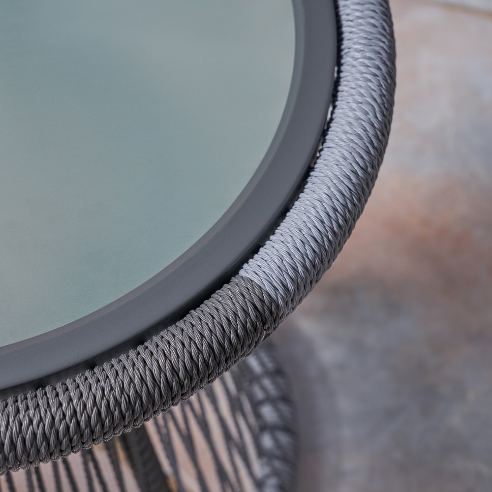 Set da salotto intrecciato da 3 pezzi Idaho Outdoor di Christopher Knight Home