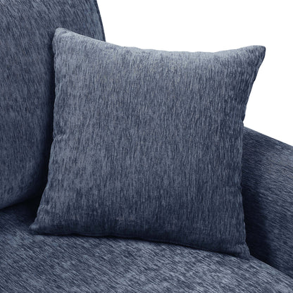 Divano tradizionale con braccioli arrotolati e rivestimento in ciniglia Igny di Furniture of America