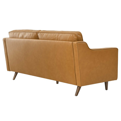 Divano in pelle pieno fiore stile Mid-Century Modern