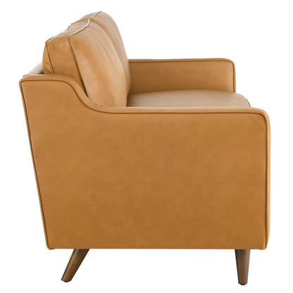 Divano in pelle pieno fiore stile Mid-Century Modern