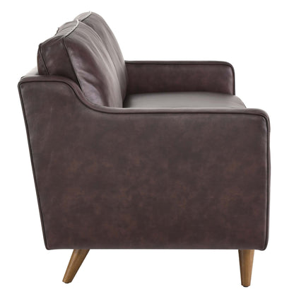 Divano in pelle pieno fiore stile Mid-Century Modern