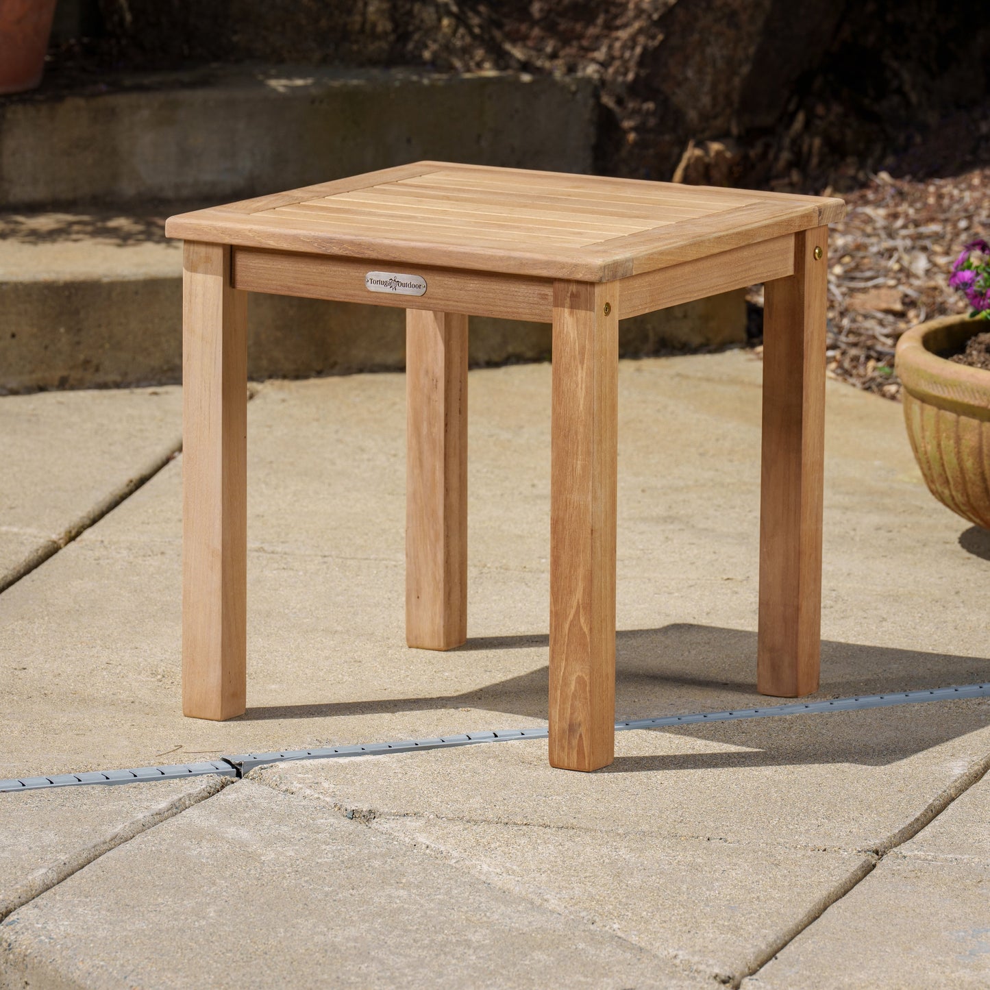 Set di 3 poltrone da club in teak indonesiano con cuscini Sunbrella