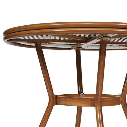 Set da bistrot commerciale per interni/esterni con tavolo e quattro sedie