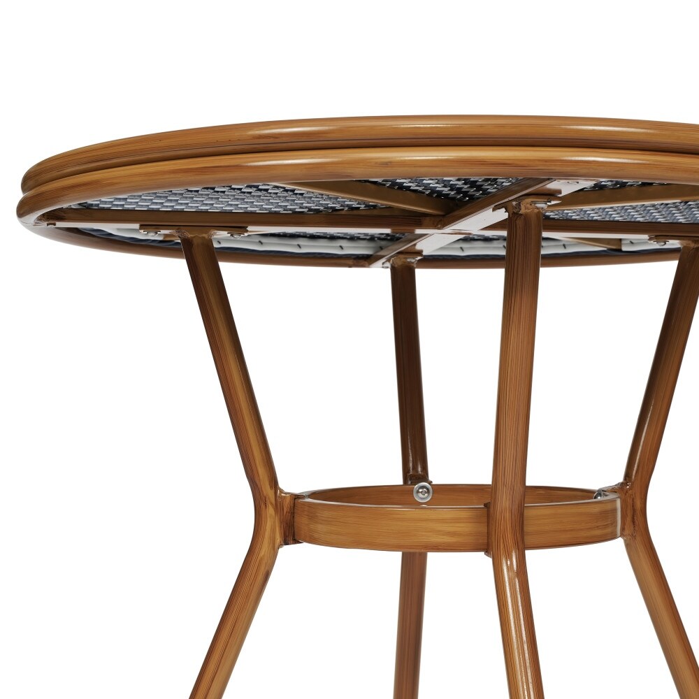 Set da bistrot commerciale per interni/esterni con tavolo e quattro sedie