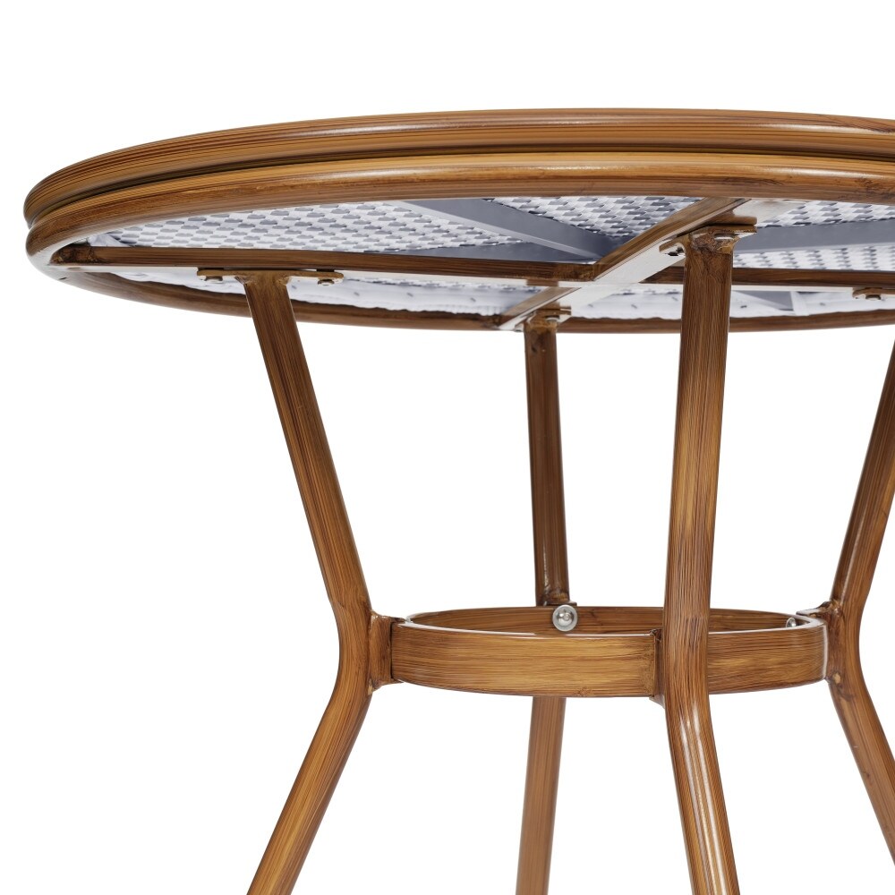 Set da bistrot commerciale per interni/esterni con tavolo e due sedie