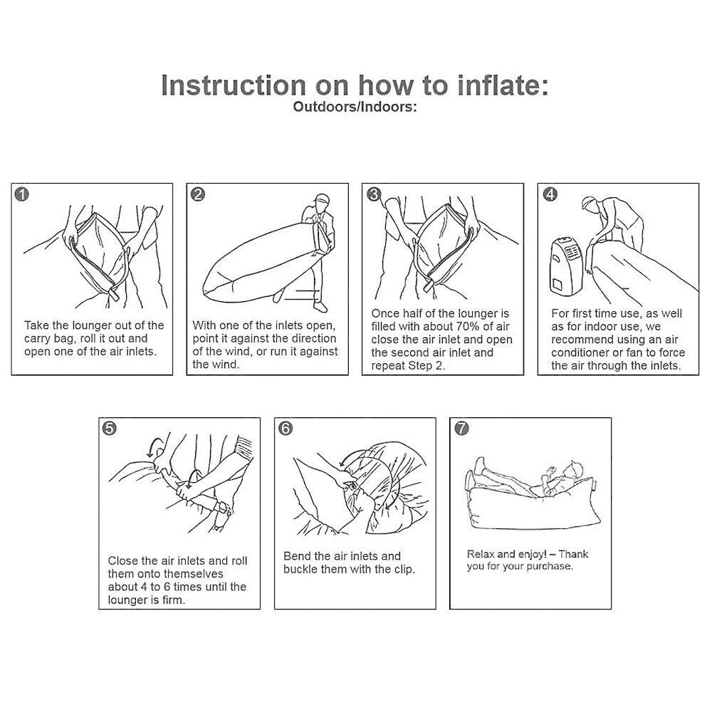 Divano gonfiabile portatile impermeabile con parasole staccabile per spiaggia