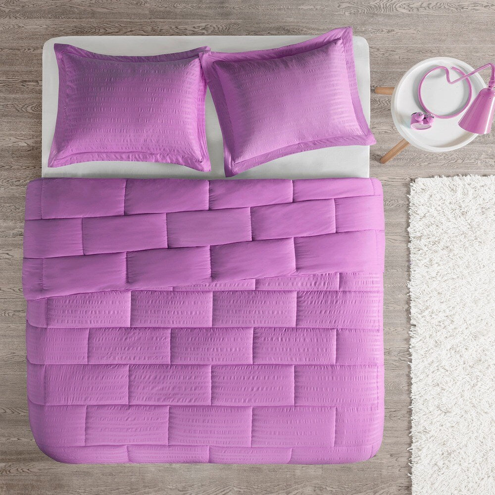 Set di piumoni alternativi in ​​seersucker Ava di Intelligent Design