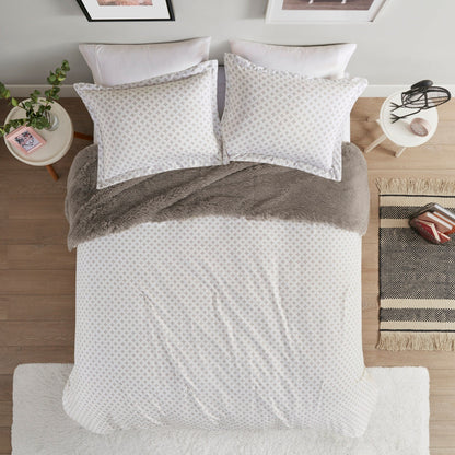 Set copripiumino reversibile in pelliccia pelosa Effie di Intelligent Design