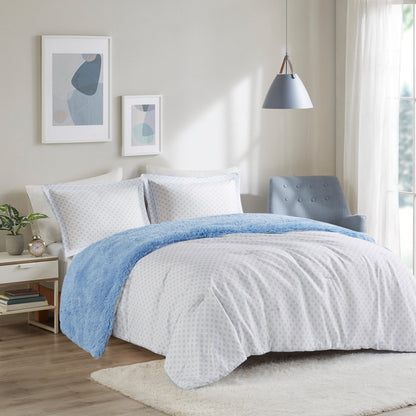 Set copripiumino reversibile in pelliccia pelosa Effie di Intelligent Design