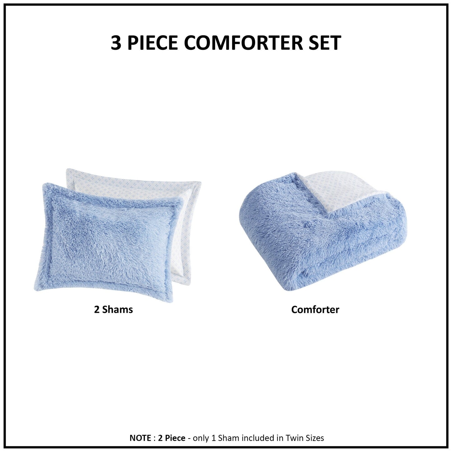 Set copripiumino reversibile in pelliccia pelosa Effie di Intelligent Design