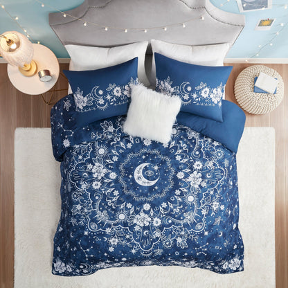 Set copripiumino Luna Navy Celestial di Intelligent Design