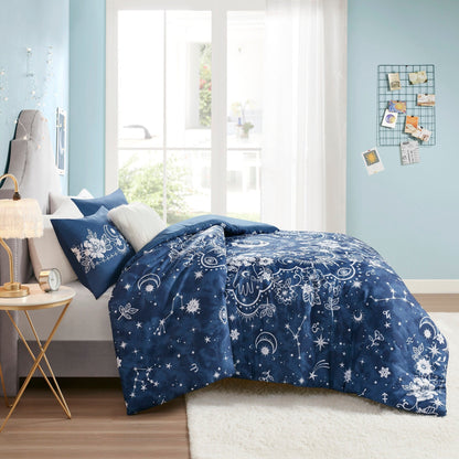 Set copripiumino Luna Navy Celestial di Intelligent Design