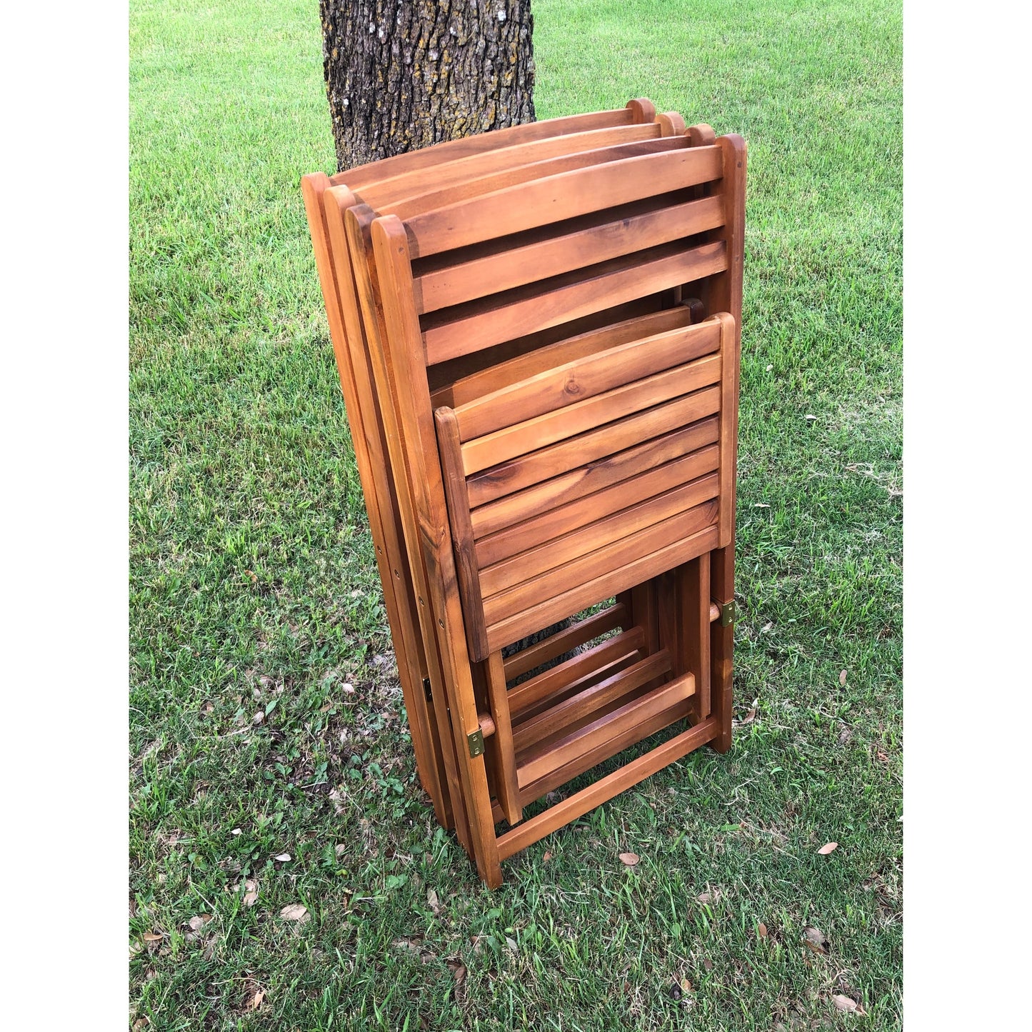 Set da pranzo da patio in acacia da 5 pezzi International Caravan Royal Fiji