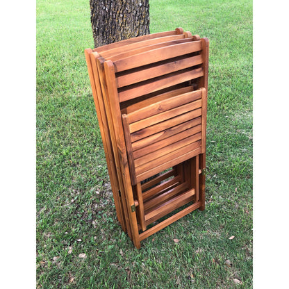 Set da pranzo da patio in acacia da 5 pezzi International Caravan Royal Fiji