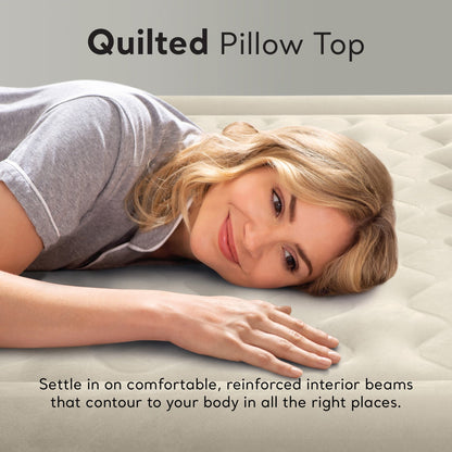 Materasso ad aria Intex 64427ED Dura-Beam Deluxe Ultra Plush con pompa integrata, Queen - Beige