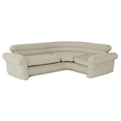 Divano componibile gonfiabile angolare per soggiorno Intex, beige