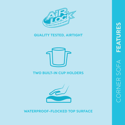 Divano componibile gonfiabile angolare per soggiorno Intex, beige