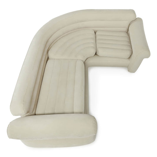Divano angolare gonfiabile Intex per soggiorno, colore neutro | 68575EP - 101 x 80 x 30 pollici