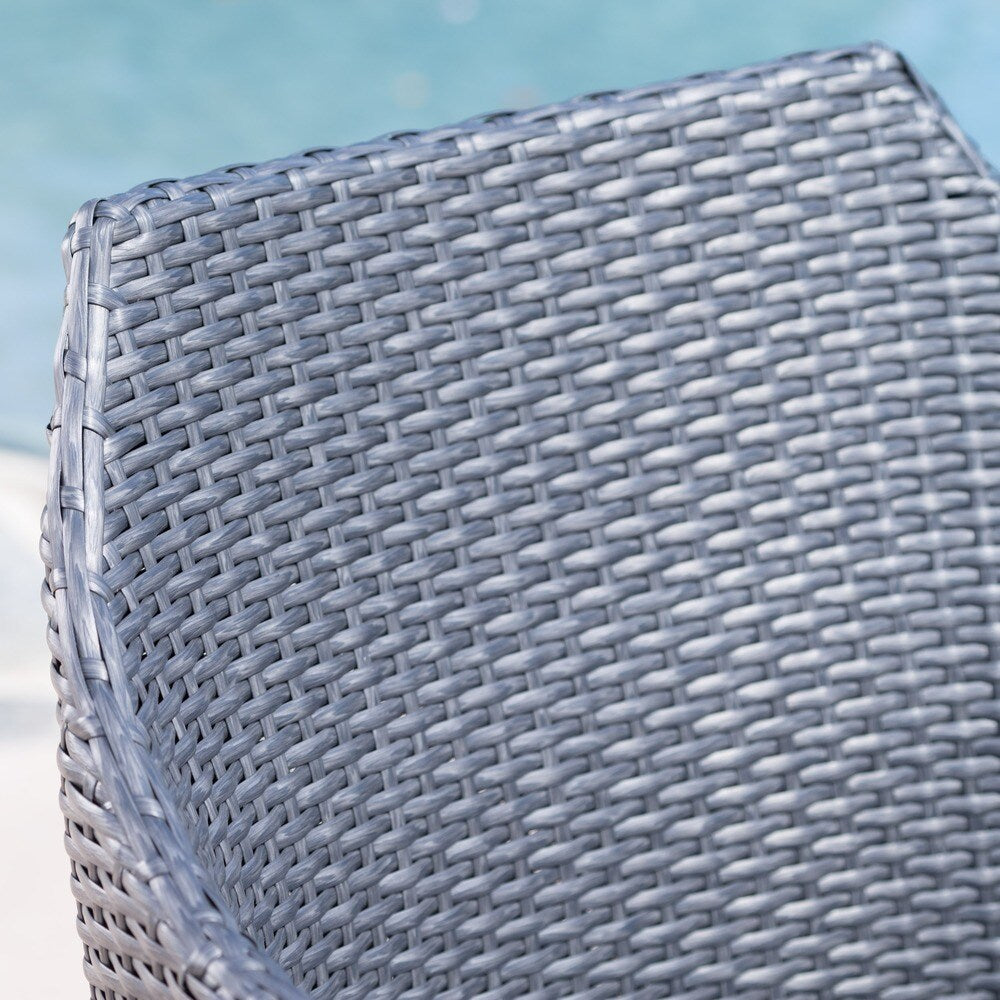 Set da esterno Iona, 3 pezzi, in vimini rotondo con cuscini, di Christopher Knight Home