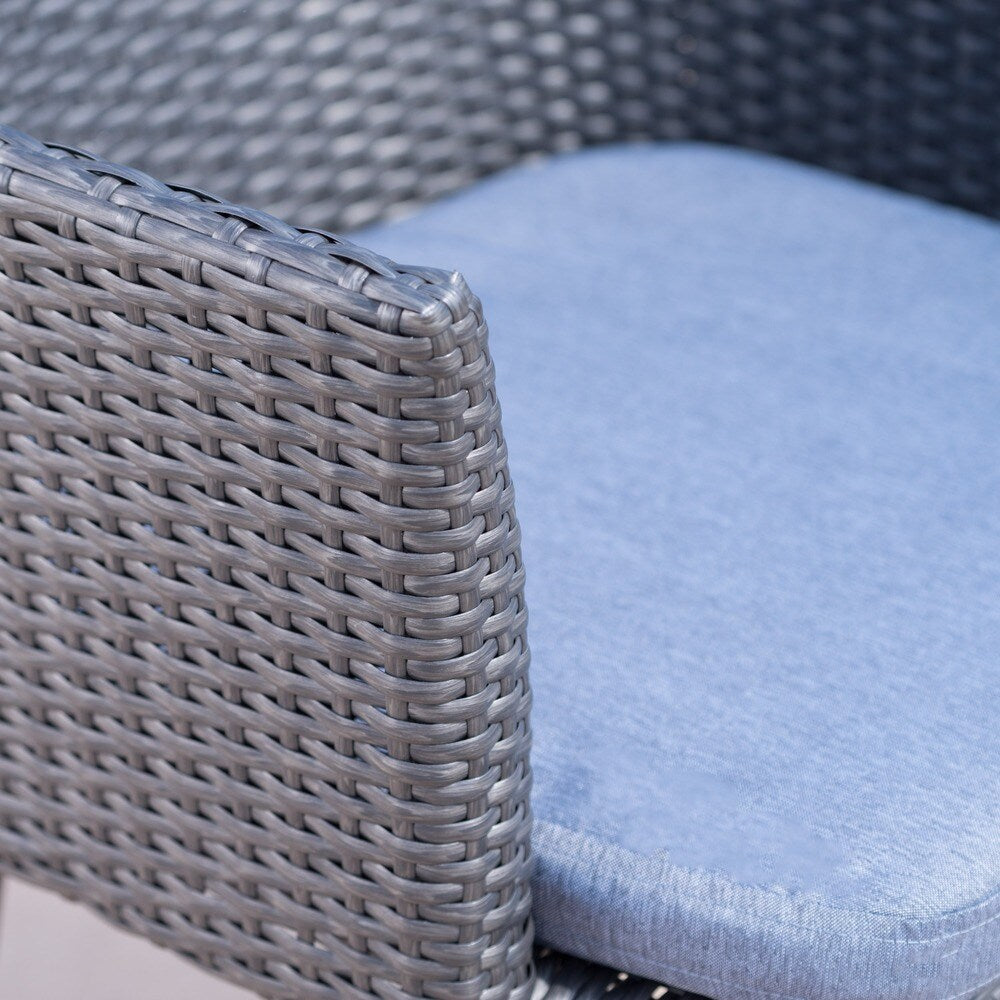 Set da esterno Iona, 3 pezzi, in vimini rotondo con cuscini, di Christopher Knight Home