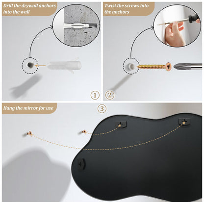 Specchio da parete irregolare Specchio da parete decorativo asimmetrico