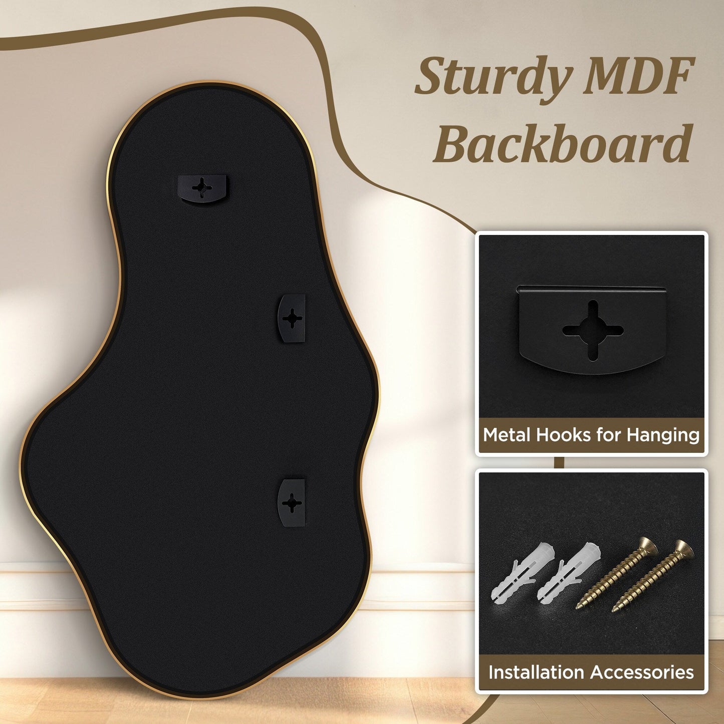 Specchio da parete irregolare Specchio da parete decorativo asimmetrico