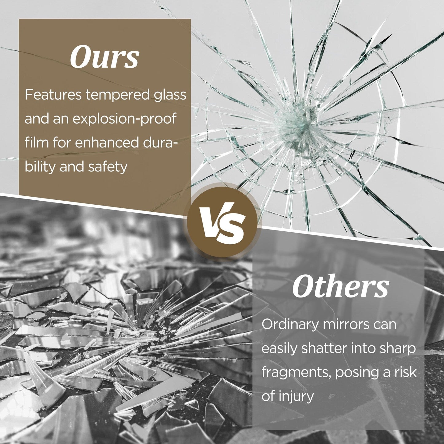 Specchio da parete irregolare Specchio da parete decorativo asimmetrico