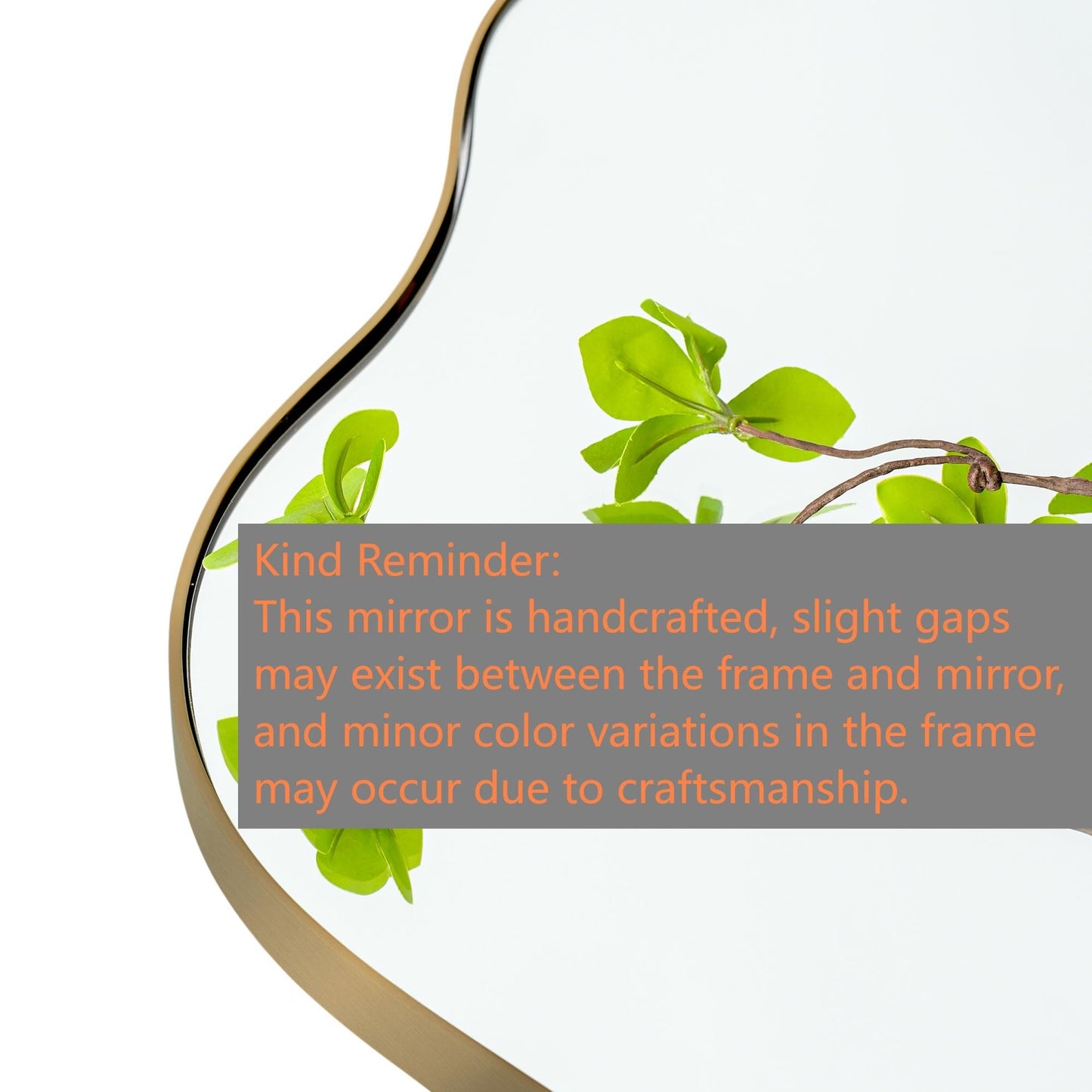 Specchio da parete antico ondulato irregolare - 35,8×21,7