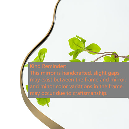 Specchio da parete antico ondulato irregolare - 35,8×21,7