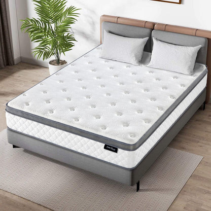 Materasso ibrido in memory foam Isaac Sleep da 10 pollici con rivestimento europeo